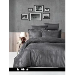 Постільна білизна First Choice Jacquard Satin Dark Series — Tecna Anthracite