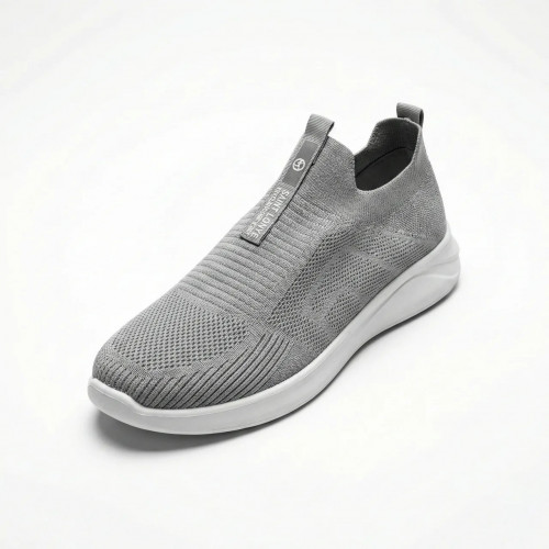 Чоловічі літні кросівки сліпони сітка сірі текстильні Saint Lonye (р. 41-45) (арт. 7840)