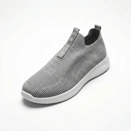 Чоловічі літні кросівки сліпони сітка сірі текстильні Saint Lonye (р. 41-45)