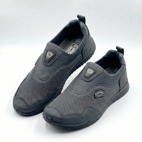 Мужские летние кроссовки сетка слипоны мокасины легкие Digo Серые (р. 41-45) (арт. 6790)