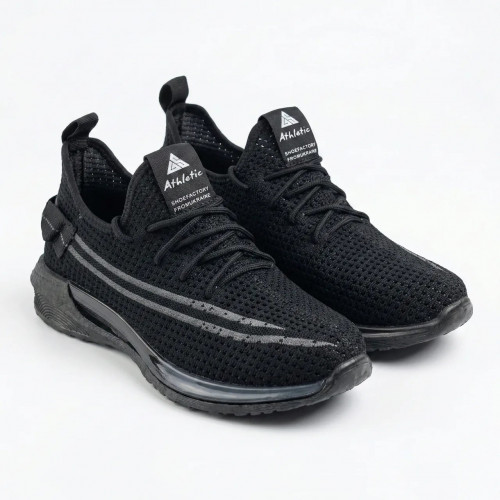 Мужские кроссовки летние черные сетка Gipanis. Легкие текстильные кеды Украина 41-45 (арт. 6764)