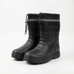 Сапоги мужские зимние пена ЭВА на меху. Черные резиновые сапоги с манжетом-утяжкой. Размеры 41-45