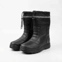 Чоботи чоловічі зимові піна ЕВА на хутрі. Чорні гумові чоботи з манжетом-затяжкою. Розміри 41-45