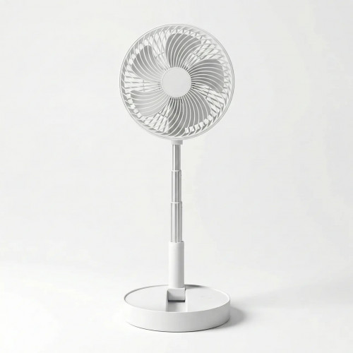 Вентилятор-трансформер напольный WindWaver (Белый), аккумуляторный, телескопический (до 1 метра)