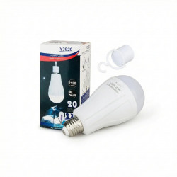 Акумуляторна LED лампа-ліхтар 20 Вт з гачком та USB (Y3920). Підвісна кемпінгова лампочка 5 режимів