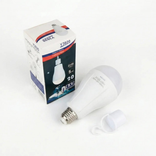 Мобільна лампа-ліхтар акумуляторна Y3920 (20W). Підвісна світлодіодна лампочка для кемпінгу та торгівлі