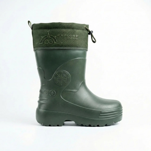 Чоловічі зимові чоботи-пінка Dago Хакі (ЕВА). Утеплені гумові чоботи для риболовлі (41-45) (арт. 7058)