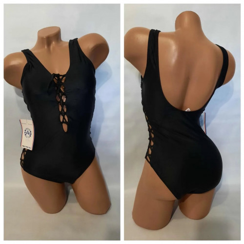 Купальник цельній черній ро 52 54 56 змер48 50 52 54 56 58 60