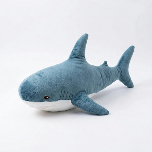 М'яка іграшка Акула IKEA 100 см синя, велика плюшева подушка-обіймашка Блохей (Blåhaj)