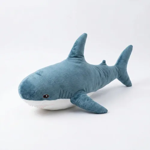 М'яка іграшка Акула IKEA 100 см синя, велика плюшева подушка-обіймашка Блохей (Blåhaj)