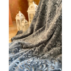 Велюровий плед з візерунком Vie Nouvelle 200х240 Темно-сірий