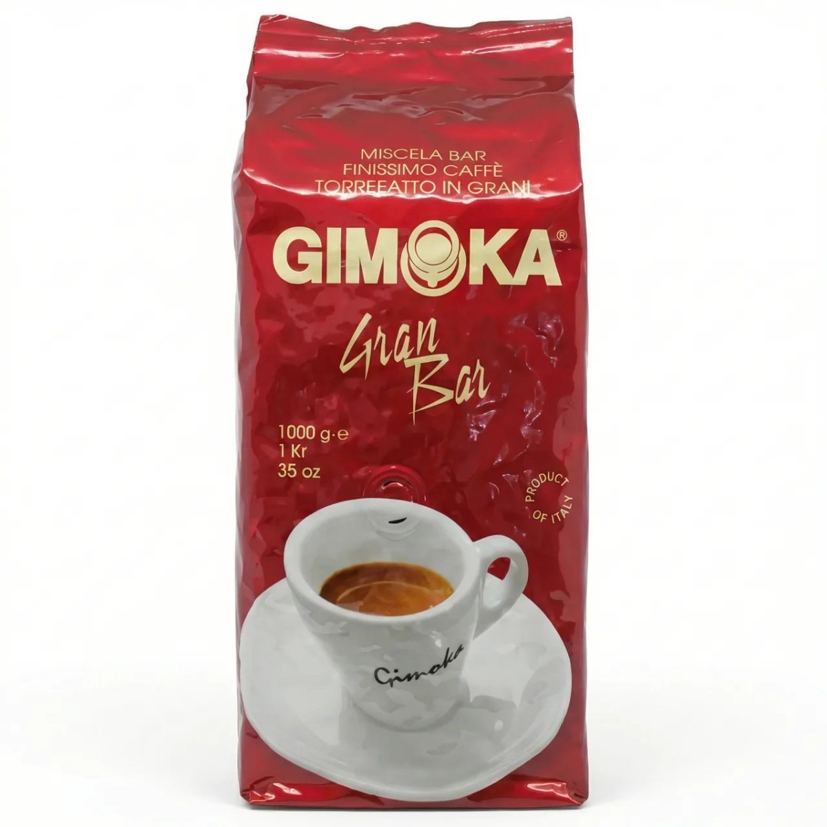 Кава в зернах Gimoka Gran Bar 1 кг (Італія) | Міцна кава для еспресо, Густа пінка, Miscela Bar (арт. 4265)