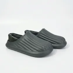 Чоловічі галоші піна ЕВА утеплені хутром 41-45 р, зимові сабо для приватного будинку та дачі, сірі