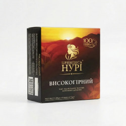 Чай черный Принцесса Нури Высокогорный 100 пакетиков | Индийский, Крепкий, С ярлычками, Семейная упаковка