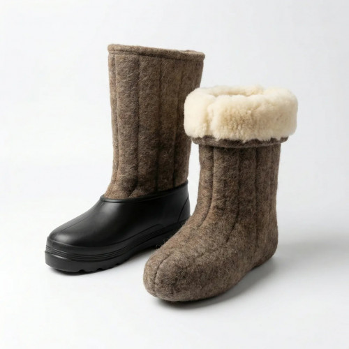 Бурки-валянки суконні на змійці 38-45 р, теплі зимові черевики для сильних морозів, сірі