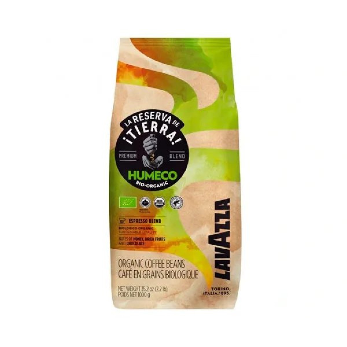 Кава Lavazza Humeco Bio Organic Premium Blend в зернах 1 кг 8000070070332 (арт. 7533)