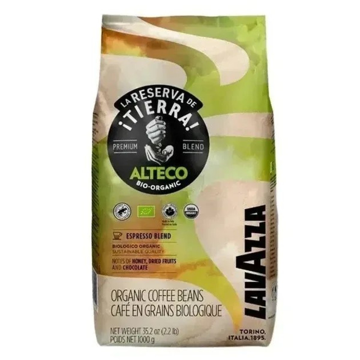 Кава в зернах Lavazza Tierra Bio Organic ALTECO, 1кг 8000070051409 (арт. 7535)