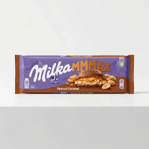 Шоколад Milka MMMax Peanut Caramel з цільним арахісом та карамеллю (великий) XXL