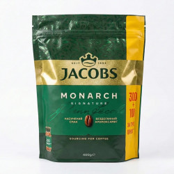 Кава розчинна Jacobs Monarch Signature 400 г (300+100) | Акція, Вигідна пропозиція, М'яка упаковка