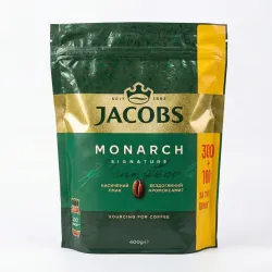 Кава розчинна Jacobs Monarch Signature 400 г (300+100) | Акція, Вигідна пропозиція, М'яка упаковка