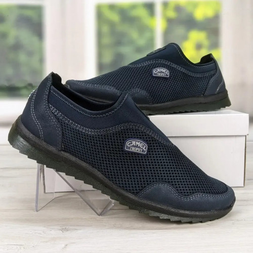 Кросівки мокасини чоловічі сині сітка Dago Style 45