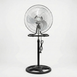 Вентилятор напольный металлический Rainberg. Мощный осевой вентилятор для дома и офиса (3 скорости)