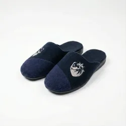 Чоловічі кімнатні капці повстяні Klerotex з вишивкою, темно-сині (41-45)