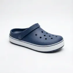 Сабо чоловічі крокси темно-сині з білою підошвою (піна ЕВА). Зручні літні шльопанці