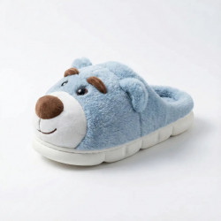 Женские плюшевые тапочки Мишки розовые и синие (36-41). Теплые домашние тапочки игрушки 3D