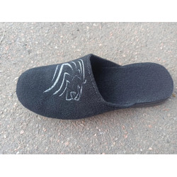 Капці домашні чорні чоловічі капці, махрові 41-45