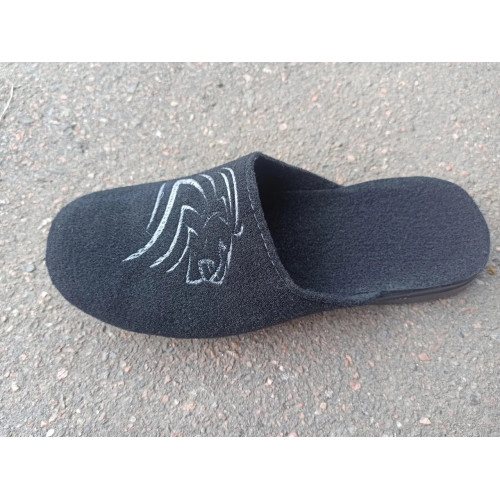 Капці домашні чорні чоловічі капці, махрові 41-45