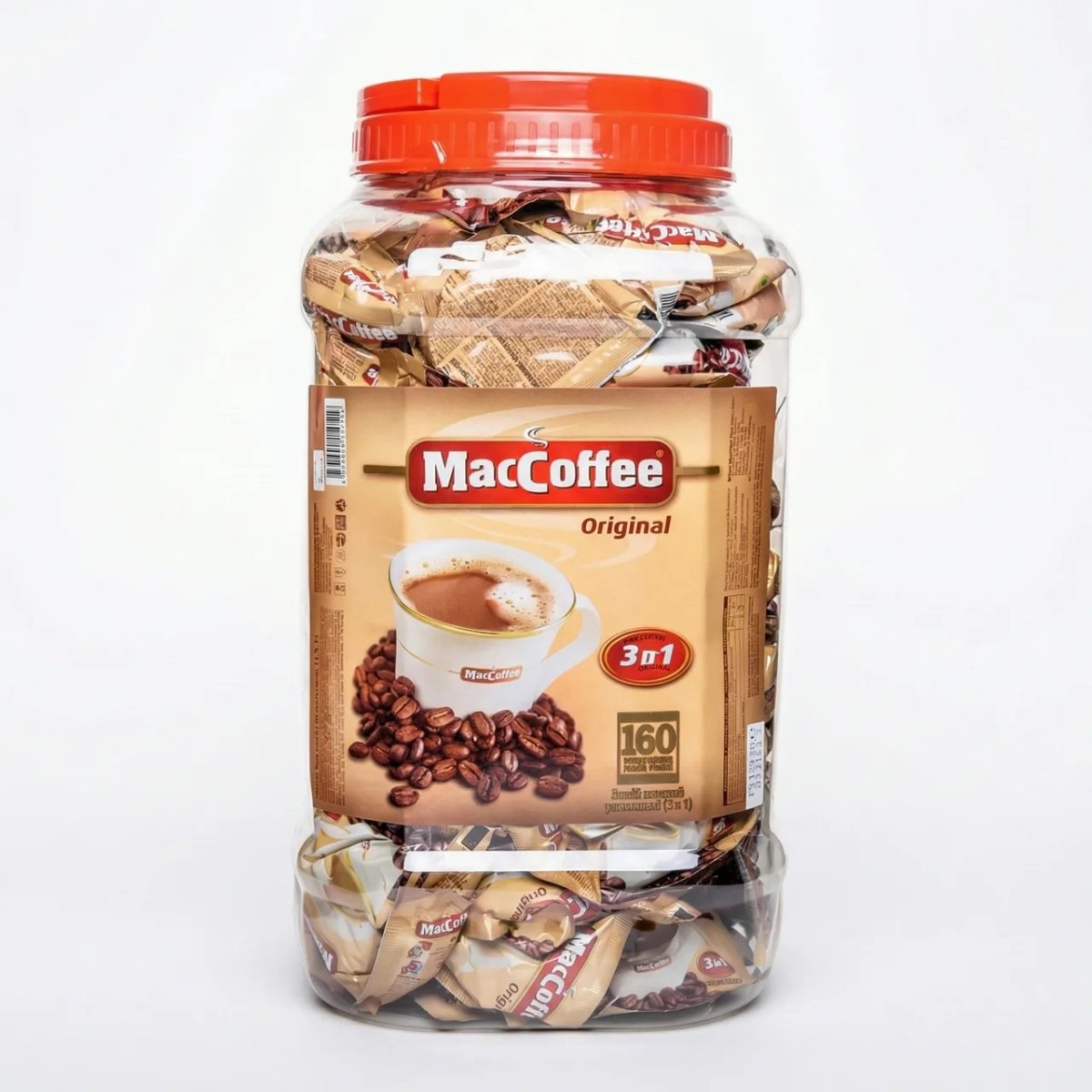 Кофе 3в1 MacCoffee The Original 160 шт (банка) | Кофейный напиток в стиках, МакКофе Ориджинал опт (арт. 4310)