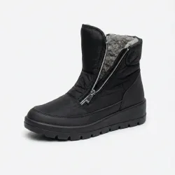 Жіночі зимові дутики на блискавці. Теплі короткі чобітки на хутрі (бурки) 37-42