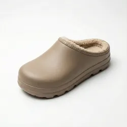 Жіночі зимові калоші сабо утеплені на хутрі бежеві піна ЕВА Gipanis (36-41)