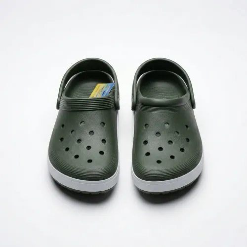 Сабо крокси (пінка) темно-сині з білою смугою | Чоловічі, Пляжні, Розміри 41-45 44