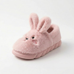Хатні капці жіночі Зайчики рожеві Теплі домашні капці з вушками закриті 36-41