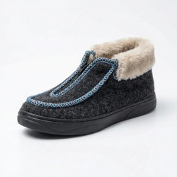 Чуні жіночі зимові на блискавці сірі Бурки повстяні на хутрі теплі капці-штани 36-41 39