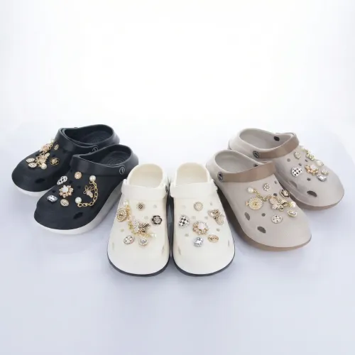 Жіночі крокси сабо на платформі з прикрасами та ланцюжком (36-41) стильні ЕВА