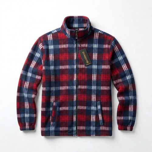 Чоловіча зимова кофта на хутрі DUNAUONE. Тепла флісова куртка на блискавці 52-62 (Батал)