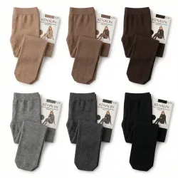 Колготки жіночі кашемірові Kenalin (з п'ятою) розмір 54-60, теплі зимові батали, висока посадка 4