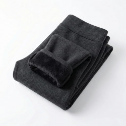 Безшовні термолосини на хутрі Шугуан (Верблюжа шерсть), дуже теплі зимові легінси чорні, щільні XXXXL