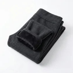 Безшовні термолосини на хутрі Шугуан (Верблюжа шерсть), дуже теплі зимові легінси чорні, щільні