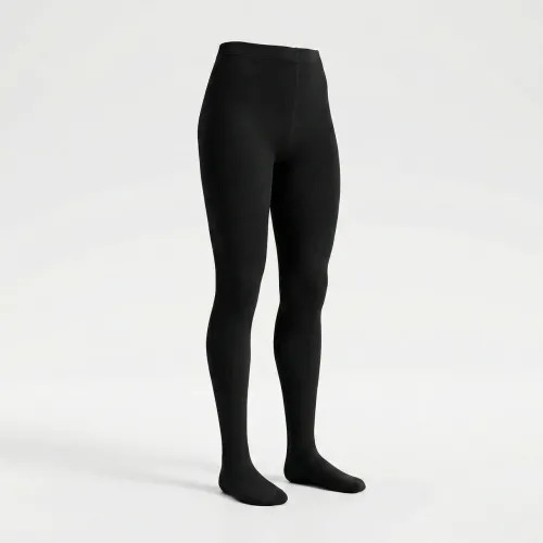 Колготки жіночі на хутрі чорні, теплі зимові термоколготи зі стопою, щільні 3