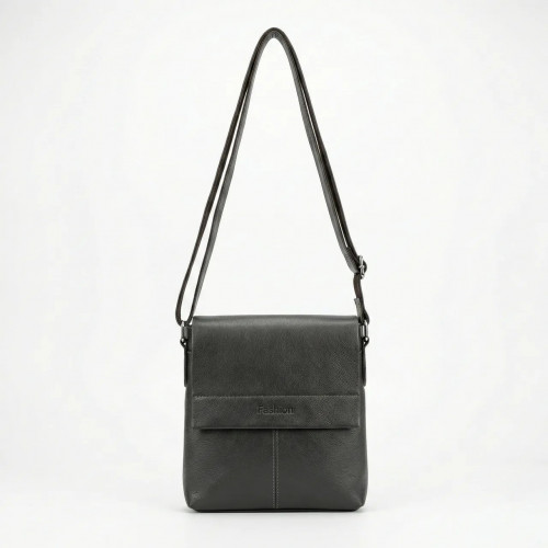 Мужская сумка через плечо Fashion Черная. Вместительная сумка-планшетка из эко-кожи