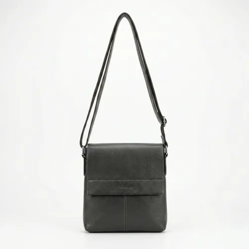 Чоловіча сумка через плече Fashion Чорна. Містка сумка-планшетка з еко-шкіри