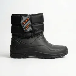 Чоловічі зимові дутики Olimp 41-46 р, короткі теплі чоботи на липучці, калоші ЕВА чорні