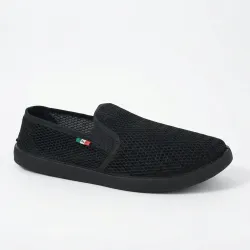 Чоловічі літні мокасини сітка чорні 41-45 р, легкі текстильні сліпони, взуття без шнурків