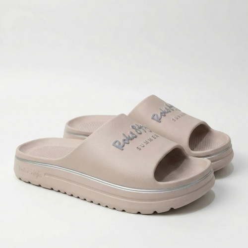 Шлепанцы женские бежевые на платформе пена ЭВА. Летние шлепки Roks Style 37-41 (арт. 8906)