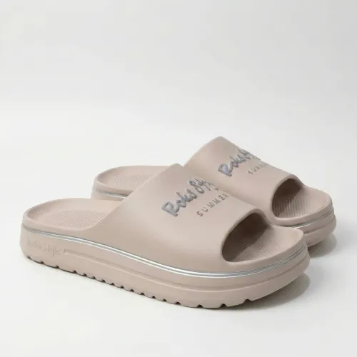 Шльопанці жіночі бежеві на платформі піна ЕВА. Літні шльопанці Roks Style 37-41