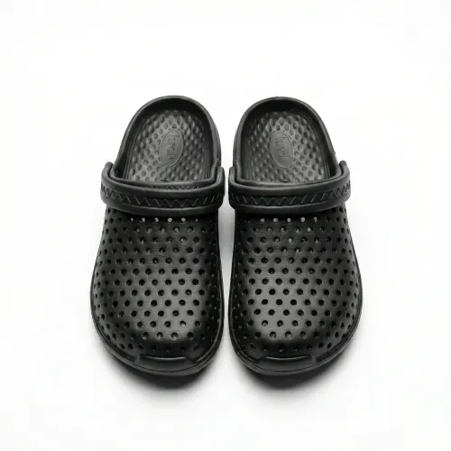 Сабо чоловічі чорні Krok піна ЕВА. Дихаючі крокси з перфорацією для дачі та роботи 41-45